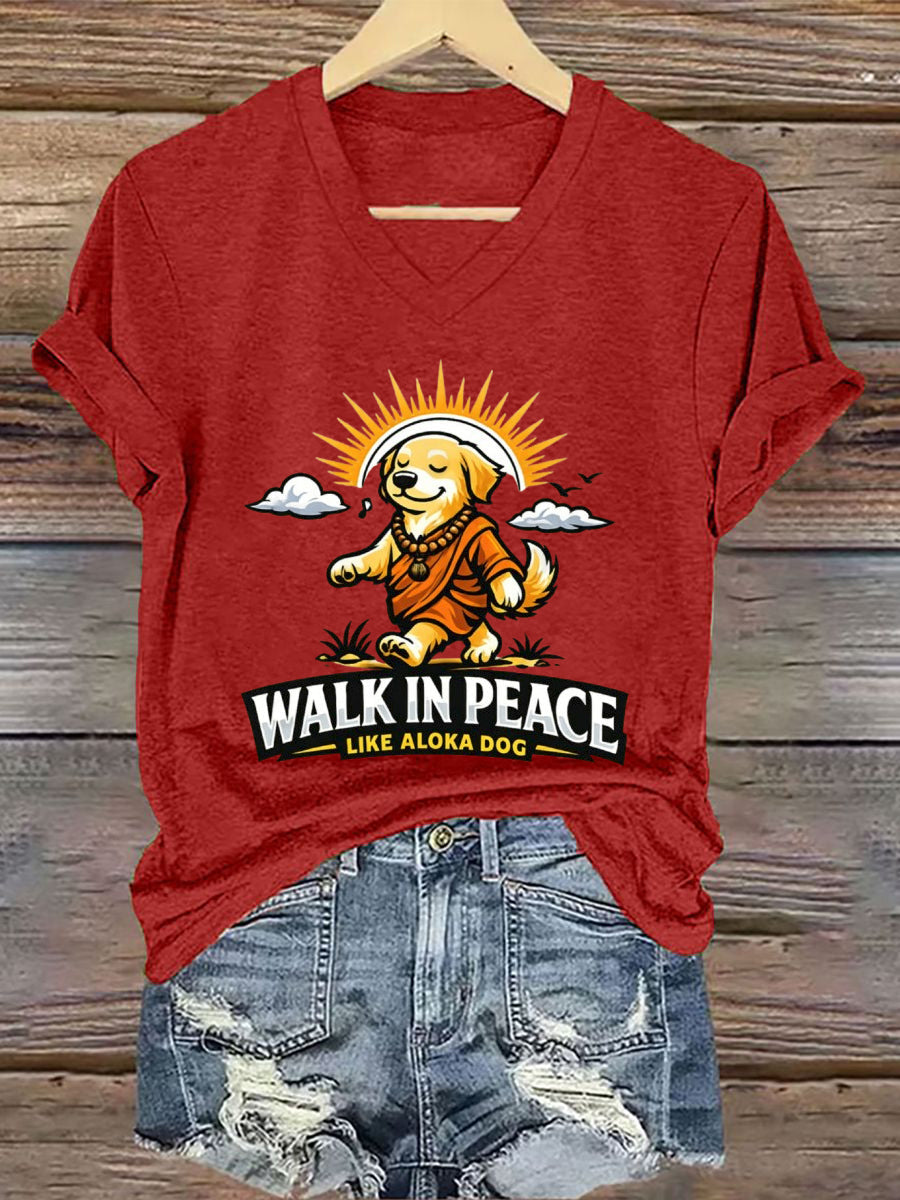 Camiseta de manga corta para mujer Walk For Peace