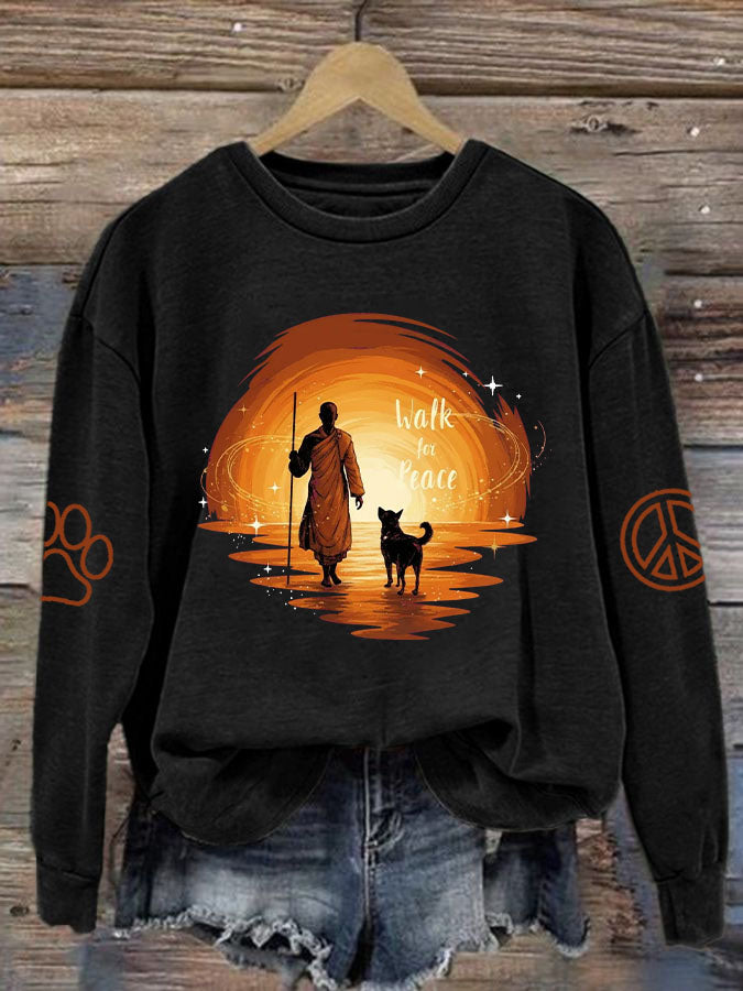 Sudadera Walk For Peace Print para mujer