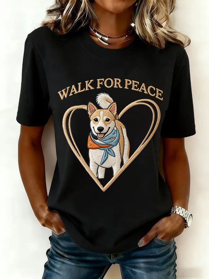 Camiseta estampada Aloka de Walk For Peace para mujer