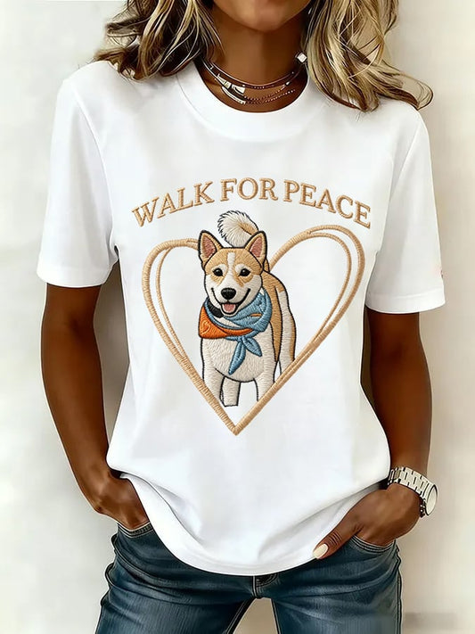 Camiseta estampada Aloka de Walk For Peace para mujer