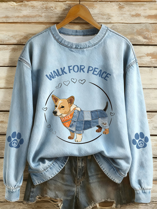 Sudadera estampada Walk For Peace para mujer
