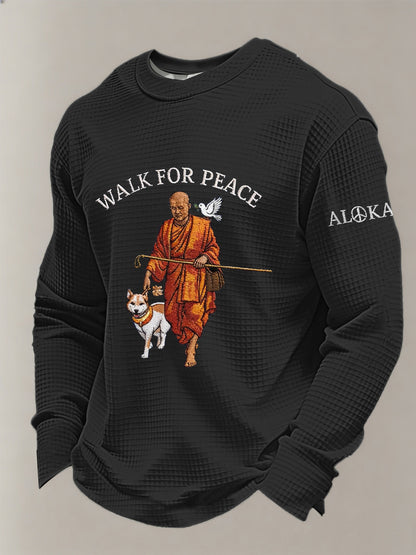 Camiseta de manga larga Walk for Peace Waffle para hombre