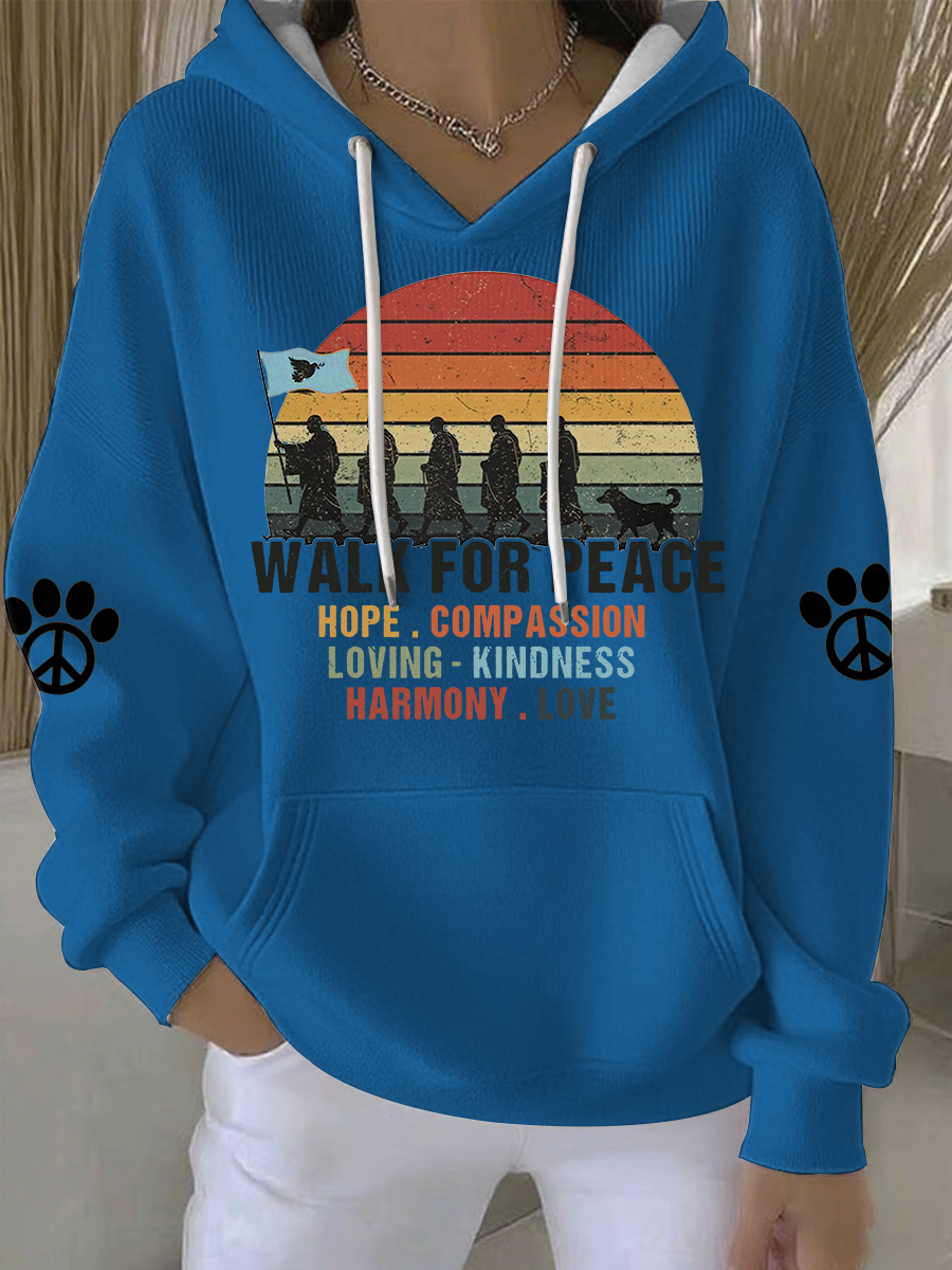 Sudadera Walk For Peace Like Aloka para mujer