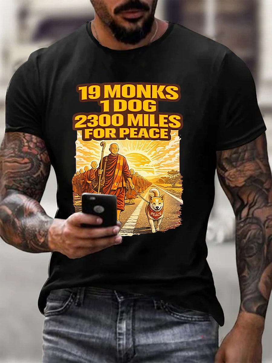 Camiseta de manga corta Walk With Aloka Walk For Peace para hombre