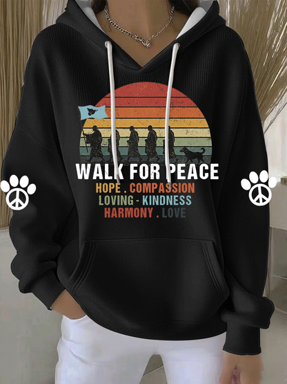 Sudadera Walk For Peace Like Aloka para mujer