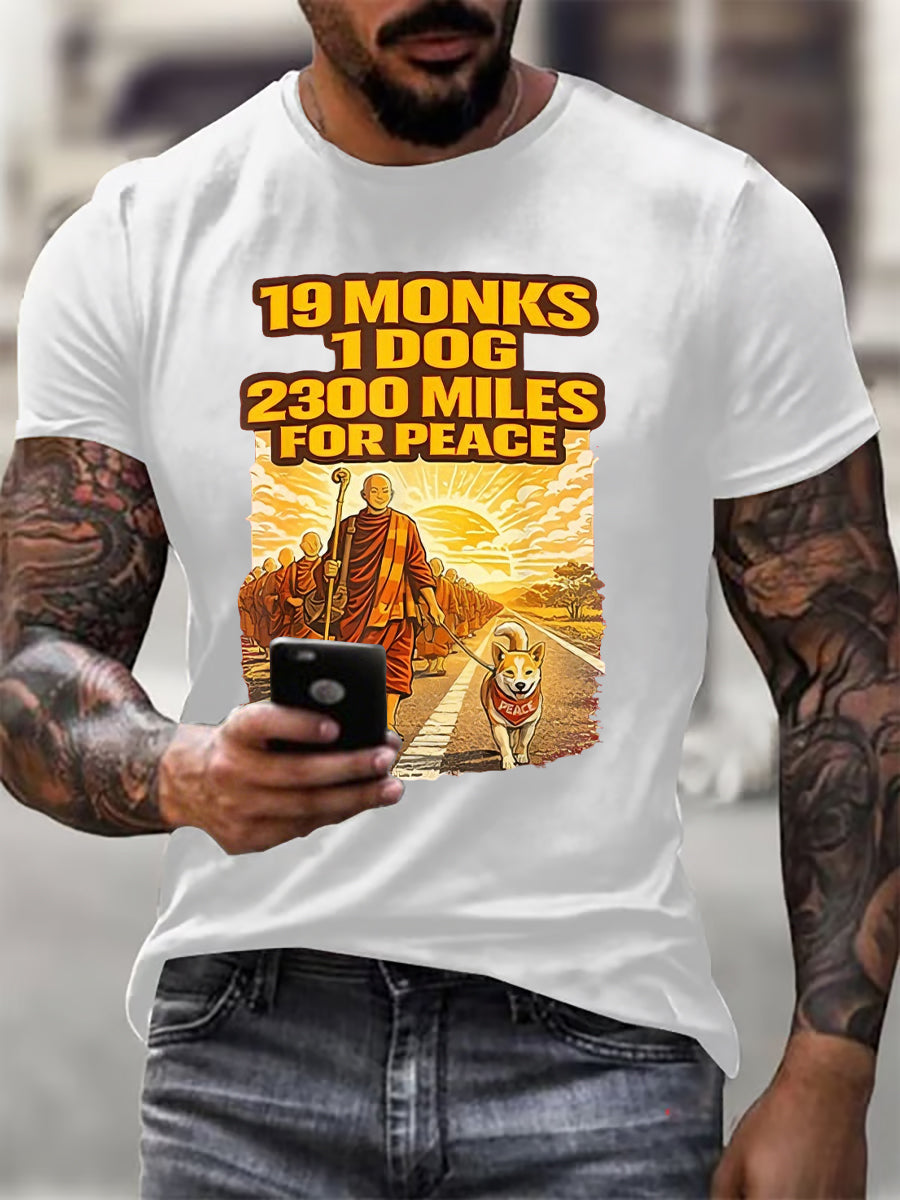 Camiseta de manga corta Walk With Aloka Walk For Peace para hombre