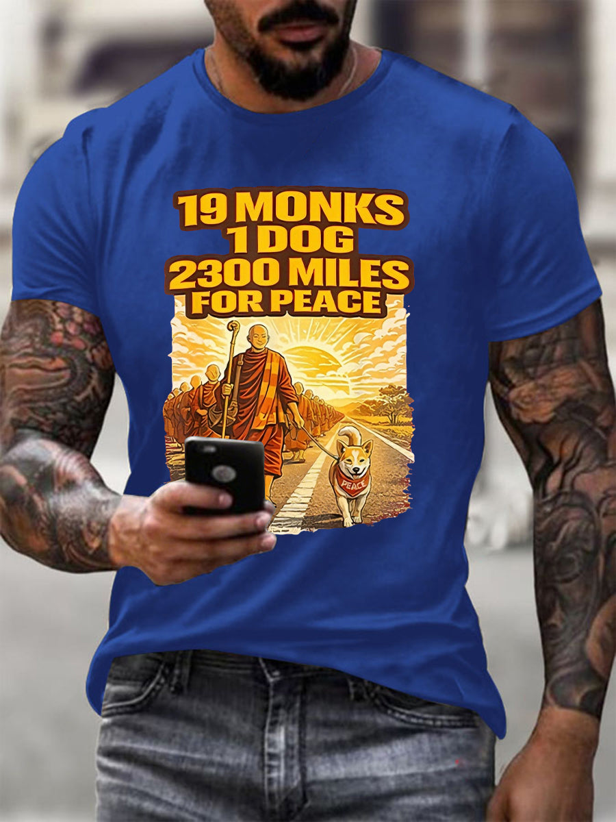 Camiseta de manga corta Walk With Aloka Walk For Peace para hombre