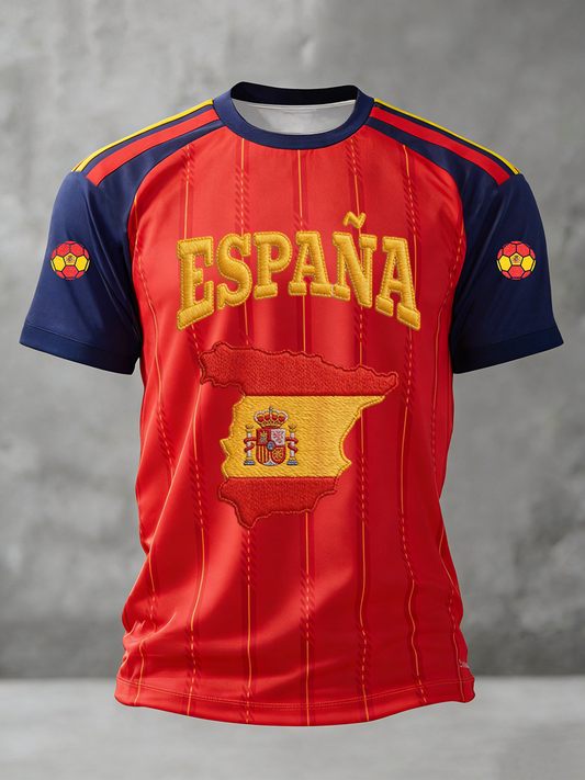 Camiseta de manga corta de fútbol de España para hombre