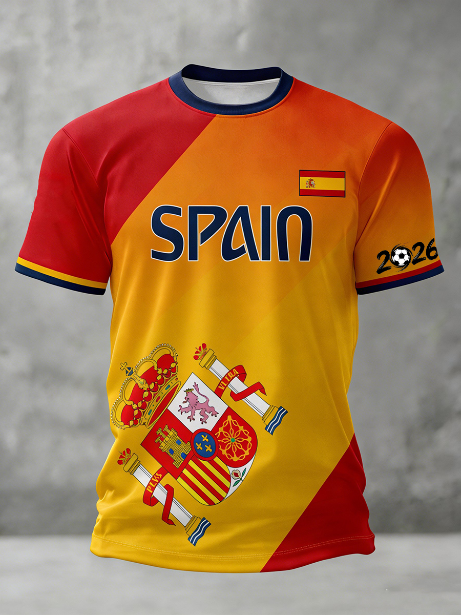 Camiseta de manga corta de fútbol de España para hombre