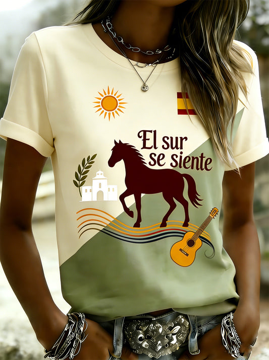 Camiseta Conmemorativa del Festival de Andalucía Española para mujer