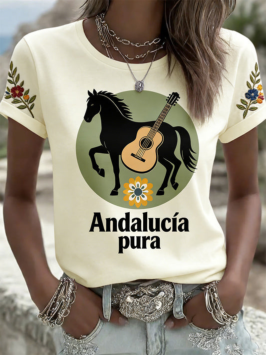 Camiseta Conmemorativa del Festival de Andalucía Española para mujer