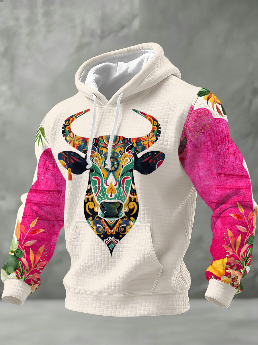 Sudadera con capucha impresa conmemorativa del día de Andalucía español de los hombres