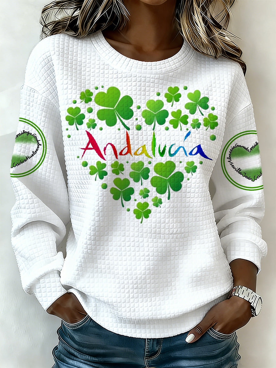 Sudadera de mujer con estampado andaluz