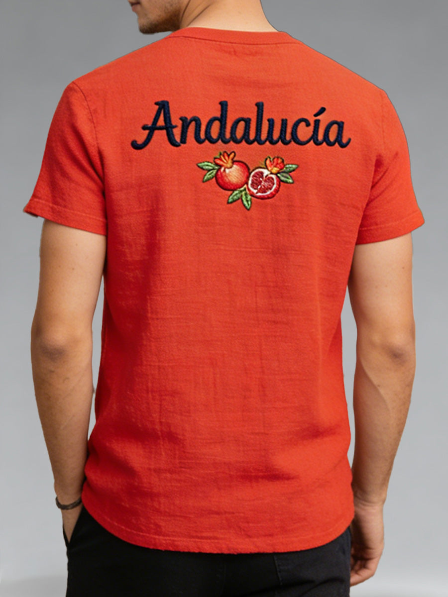 Camiseta estampada conmemorativa del festival andaluz para hombre