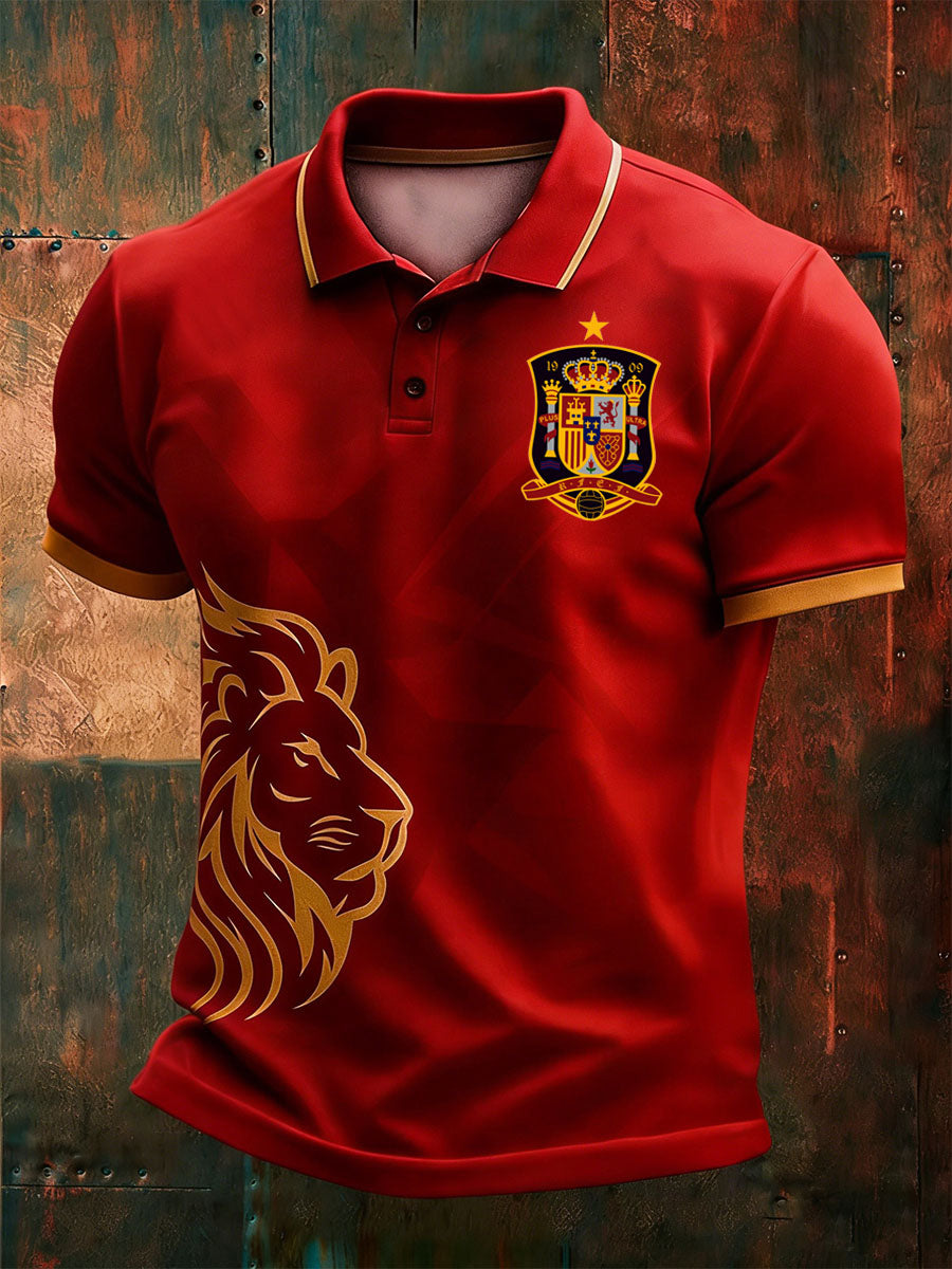 Camisa impresa española de los hombres