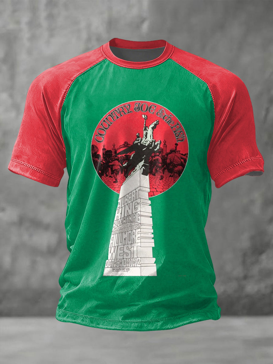 Camiseta Country Joe Hippie Music manga corta para hombre