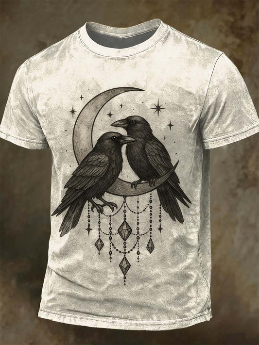 Camiseta casual de manga corta con estampado Crescent de Raven