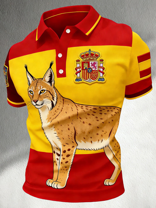 Polo español con estampado animal para hombre