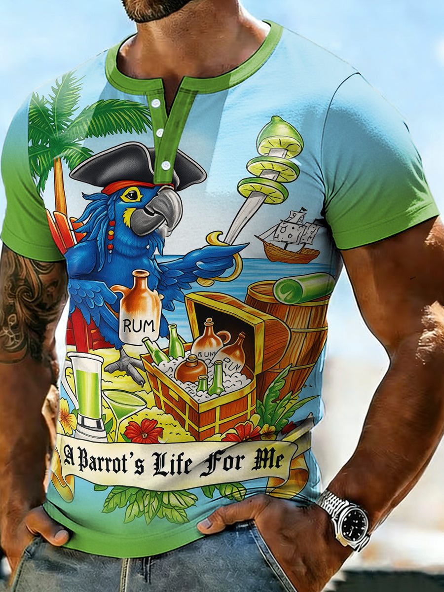 Camisetas informales estampadas para hombres, estilo de vacaciones en la playa, para amantes de los margaritas
