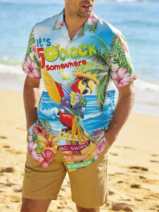 Hombres sin zapatos sin camisa sin problemas impresos camisa casual