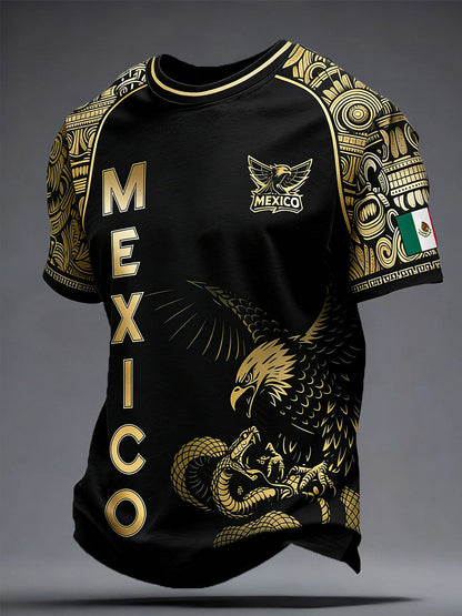 Camiseta estampada para hombres, amantes del fútbol mexicano