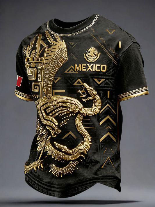 Camiseta estampada para hombres, amantes del fútbol mexicano