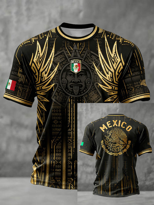 Camiseta estampada para hombres, amantes del fútbol mexicano