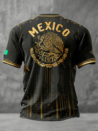 Camiseta estampada para hombres, amantes del fútbol mexicano
