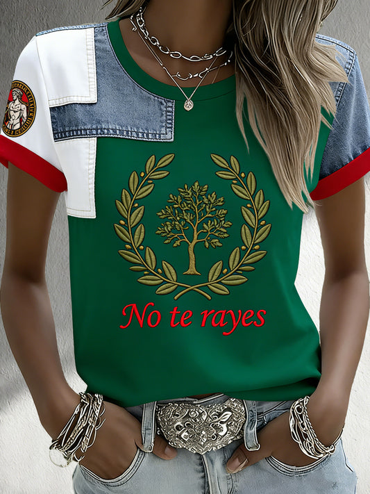 Camiseta estampada conmemorativa del festival andaluz español para mujeres