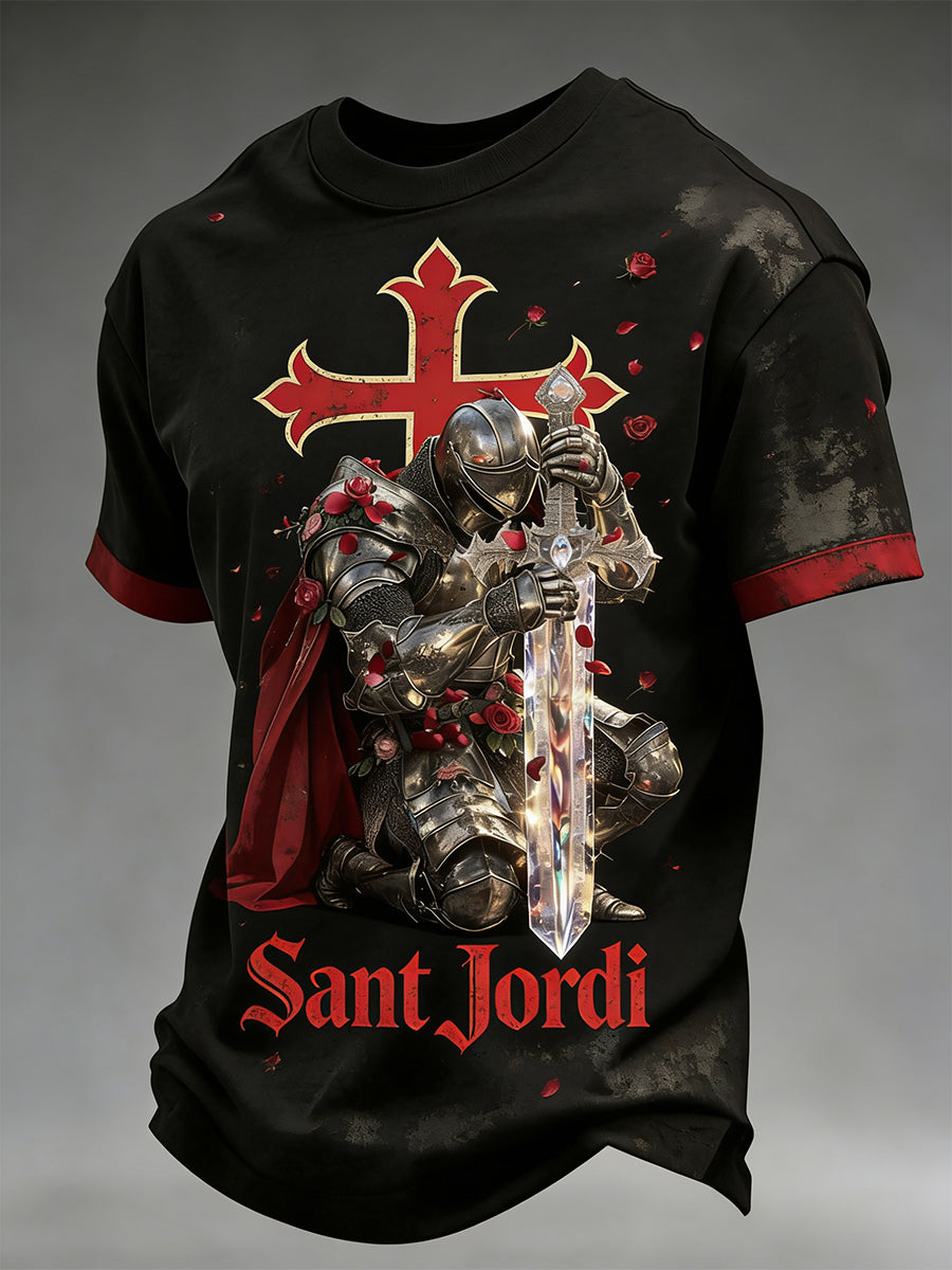Camiseta estampada para hombres del Día de San Jorge
