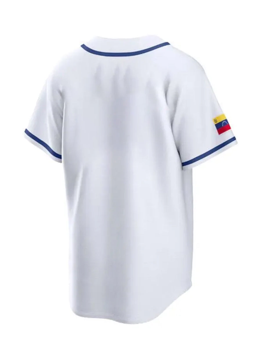 Camisa casual con estampado de béisbol de Venezuela para hombre