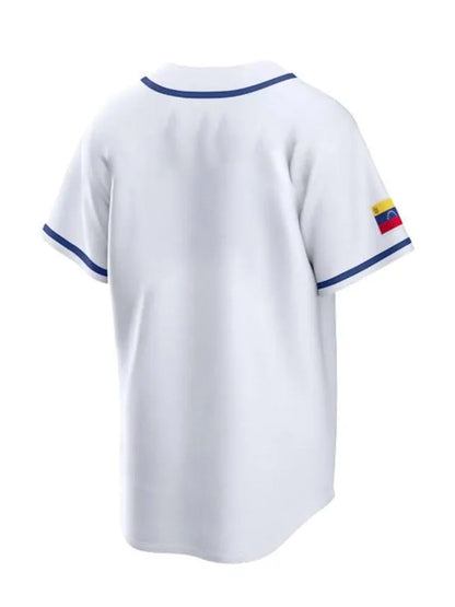 Camisa casual con estampado de béisbol de Venezuela para hombre