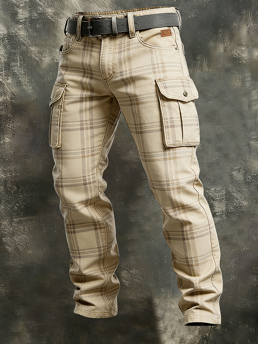 Hombres Retro vacaciones de negocios West Art Print Casual Workwear Pantalones