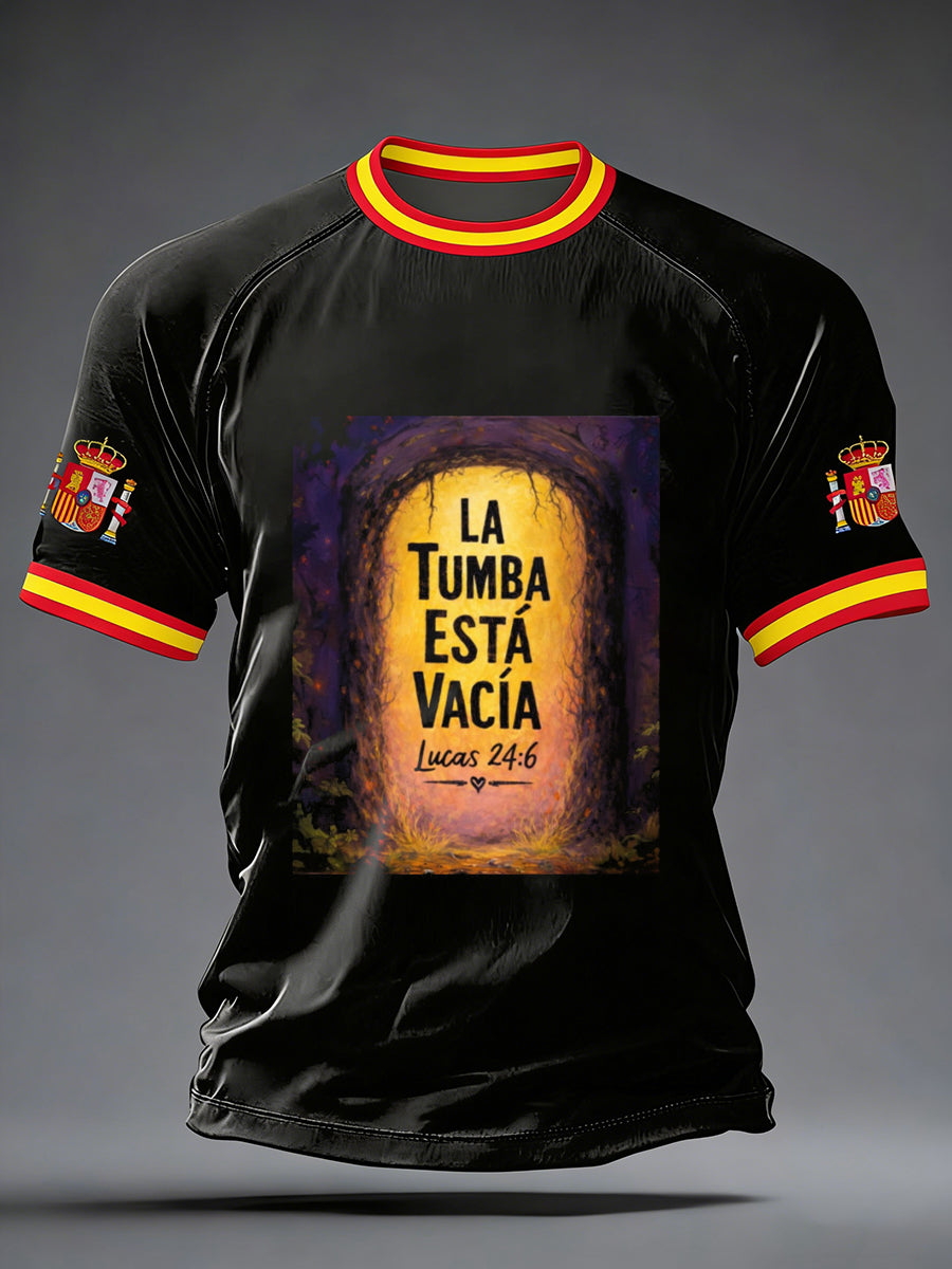 Hombre España SEMANA SANTA La Tumba Está Vacía - Lucas 24:6 Short Sleeve T-shirt