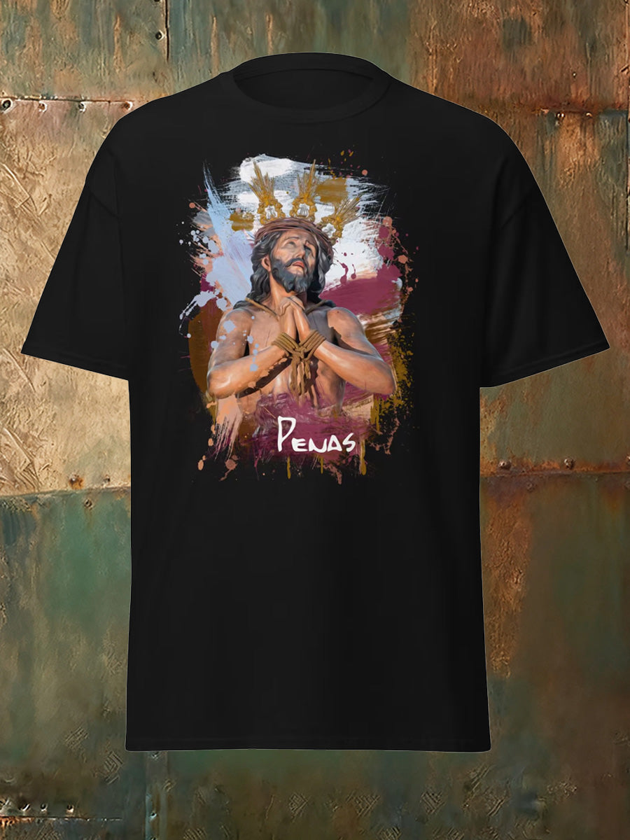 Camiseta estampada conmemorativa de la Semana Santa española para mujer