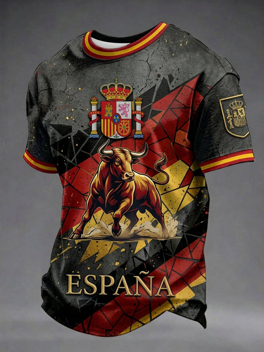 Camiseta española de la impresión de los hombres