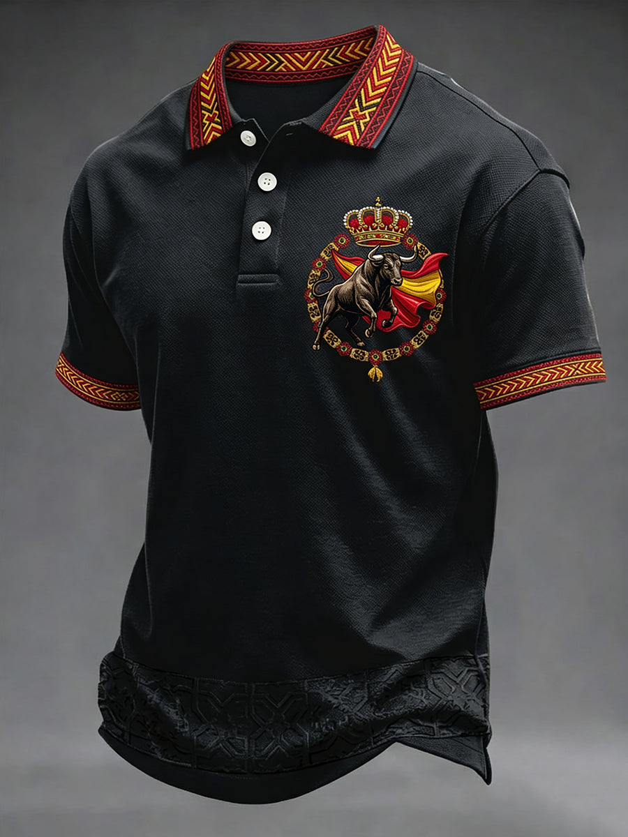 Camisa española estampada para hombre