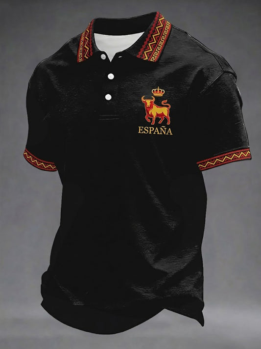 Camisa española estampada para hombre