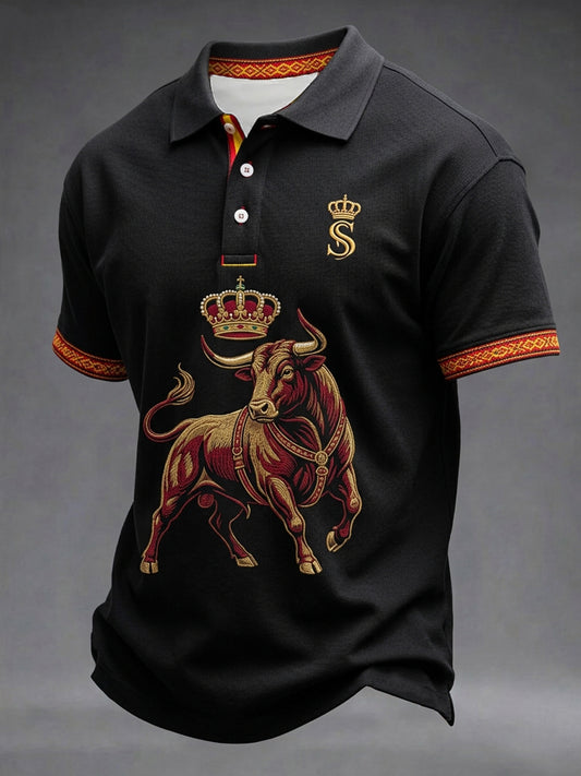 Camisa con estampado español para hombre