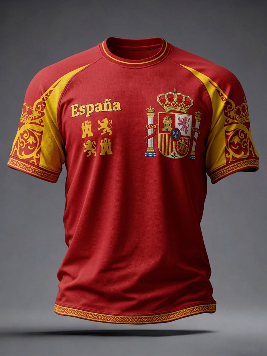 Camiseta con estampado de amante del fútbol de España para hombre