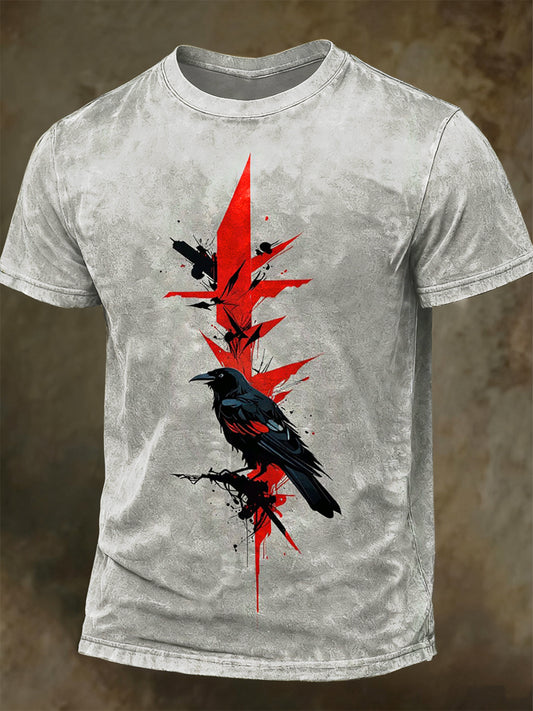 Cruz y Raven Imprimir Casual camiseta de manga corta