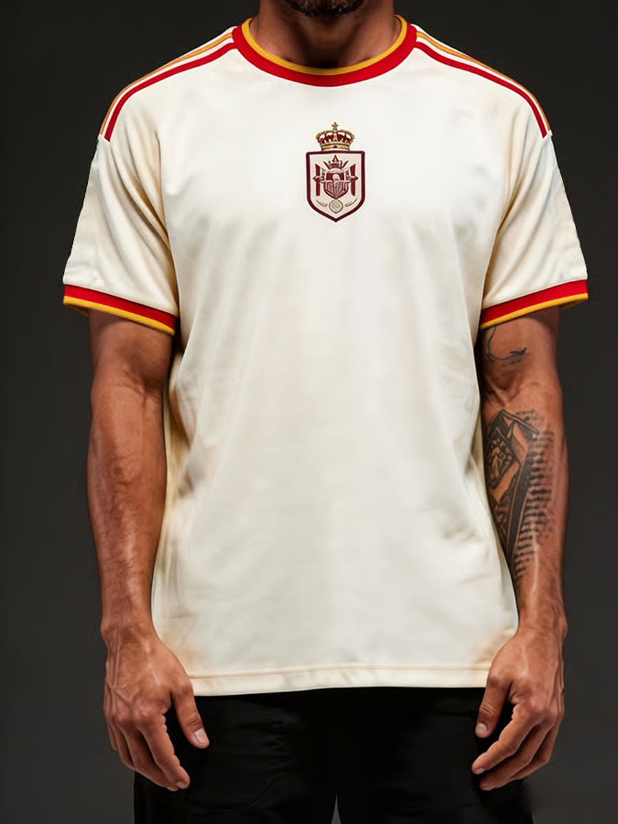 Camiseta estampada de fútbol español para hombre