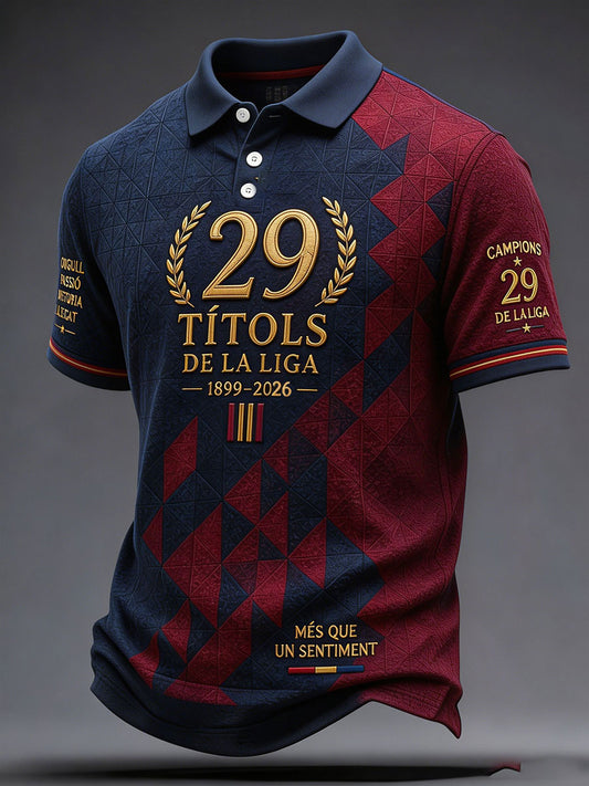 Camisetas casuales con estampado artístico para amantes del fútbol, orgullo blaugrana de España, para hombre