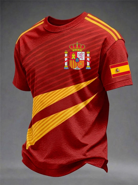 Camiseta casual con estampado para hombres, regalo para aficionados al fútbol español