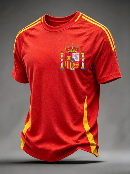 Camiseta casual con estampado para hombres, regalo para aficionados al fútbol español