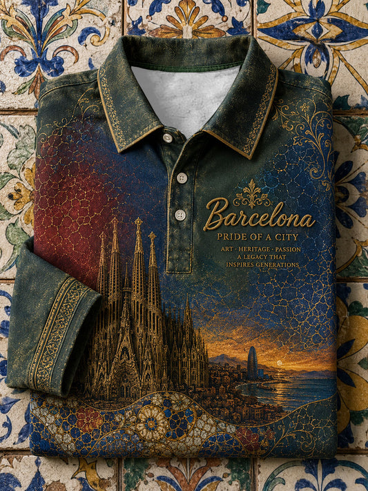 Camisetas casuales para hombre con estampado floral de Barcelona