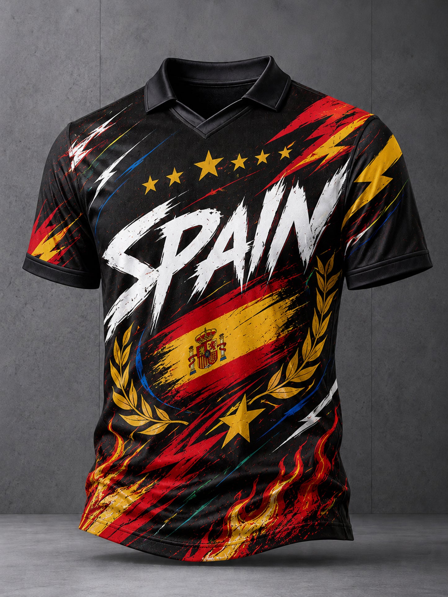 Camiseta de hombre básica, holgada, con cuello en V, estampada y de manga corta