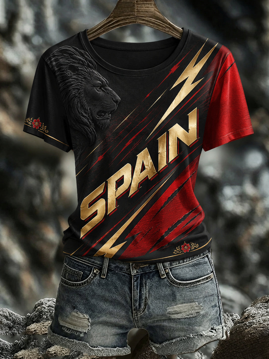 Camiseta de fútbol español para mujer