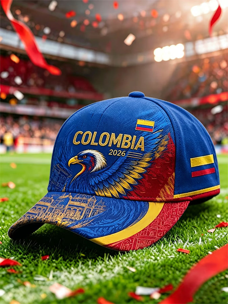 2026 fútbol colombiano casual impreso unisex sombrero unisex