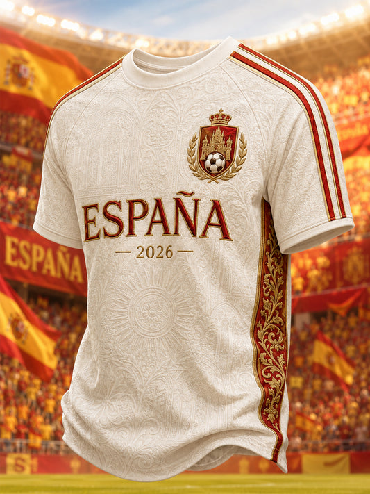 Camiseta casual estampada para hombres, regalo ideal para aficionados al fútbol